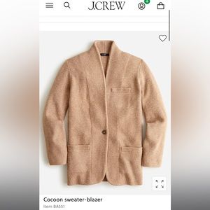 JCREW cocoon sweater-blazer - size S